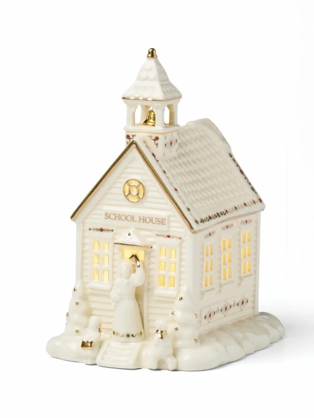 Lenox Mistletoe Park School House Figurine - Brand New In Box: FROM THE VAULT!